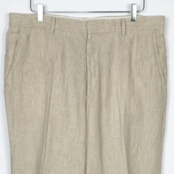 Michael Kors 100% Linen Stripe Pants 36x30 - Picture 2 of 9